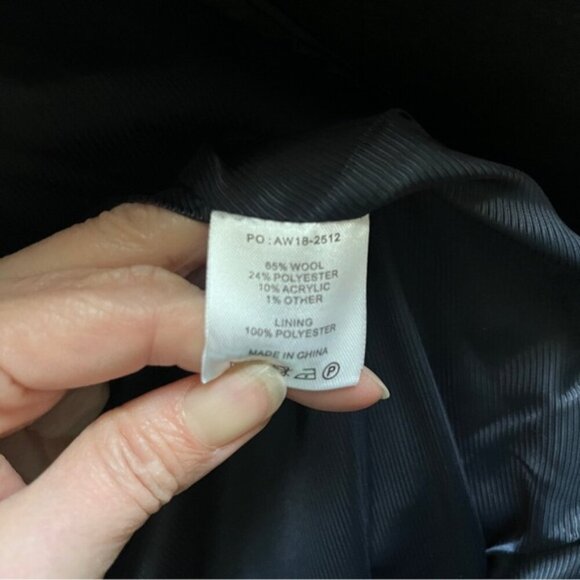 Hush Anders Revere wool blend midi trench jacket Sz M - Picture 11 of 14